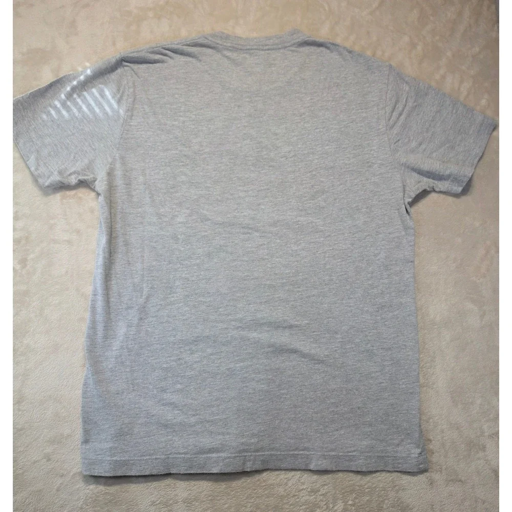 True Religion Mens Buddha Logo Graphic T-Shirt Gray Short Sleeve Medium